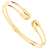 9ct Solid Gold Safety Pin Bangle